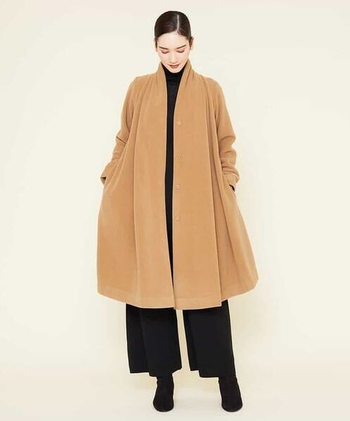 フリースドレープコート M