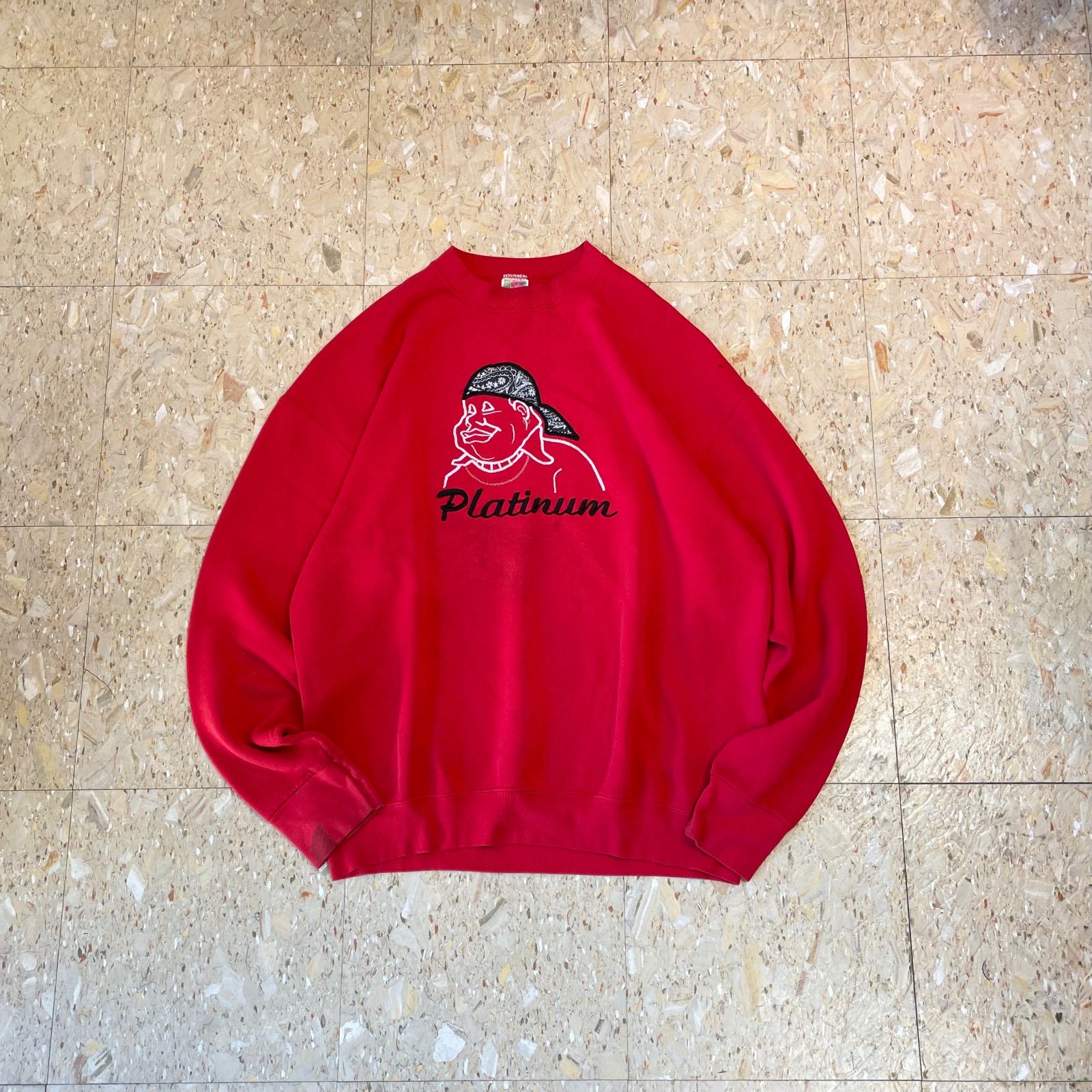 90s 【Platinum FUBU】 フブ Fat Albert 刺繍 スウェット size.XL