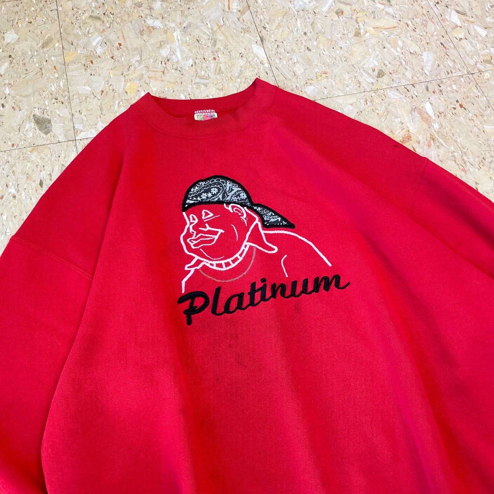 90s 【Platinum FUBU】 フブ Fat Albert 刺繍 スウェット size.XL