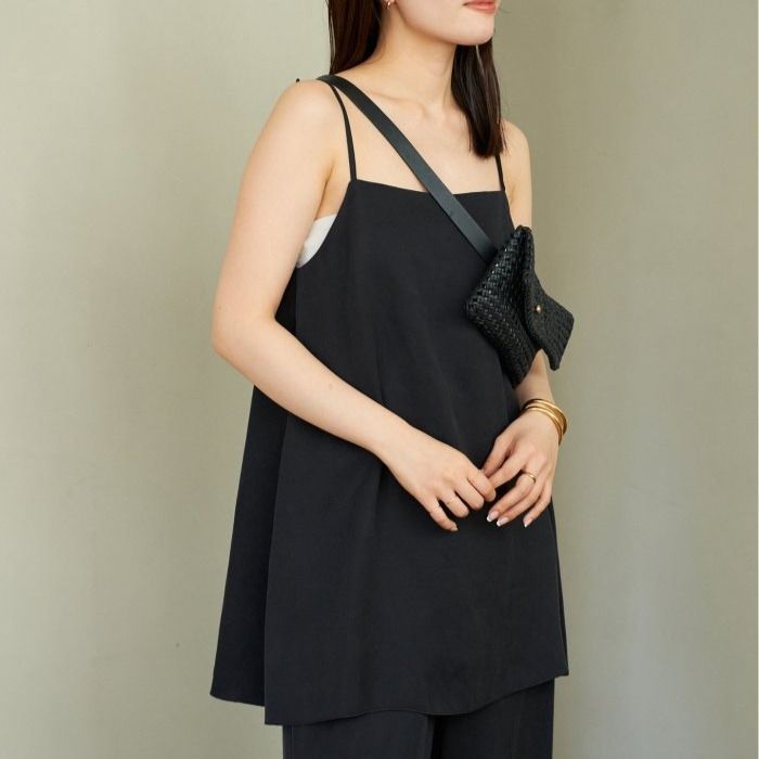 Plage プラージュ fibril linen 混 キャミソール レディース ブラック