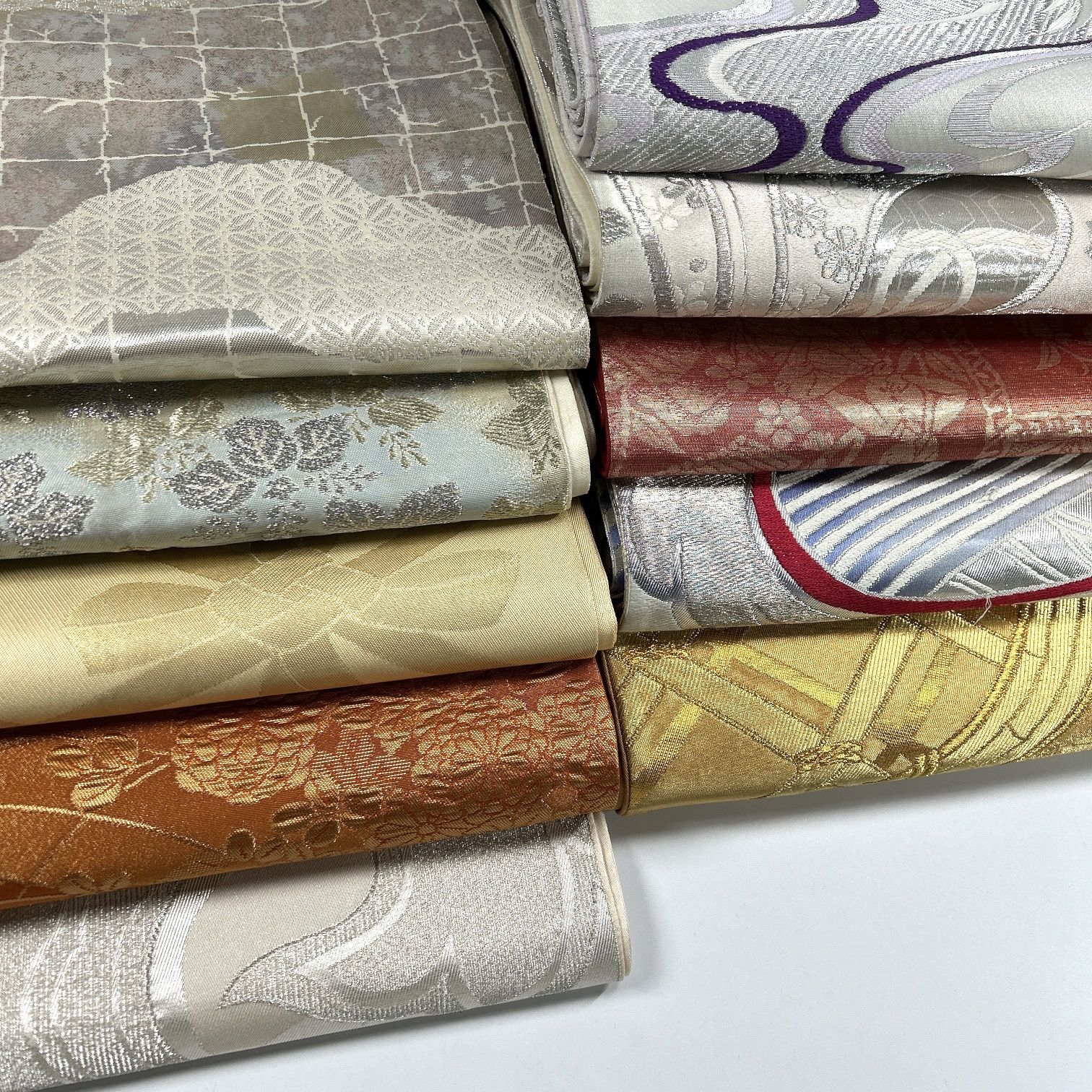 袋帯23本セット　まとめ売り　素材用　リメイク用 着付け練習 袋帯 10枚 正絹 帯まとめ売り 同梱購入歓迎 リメイク用 着付け練習用