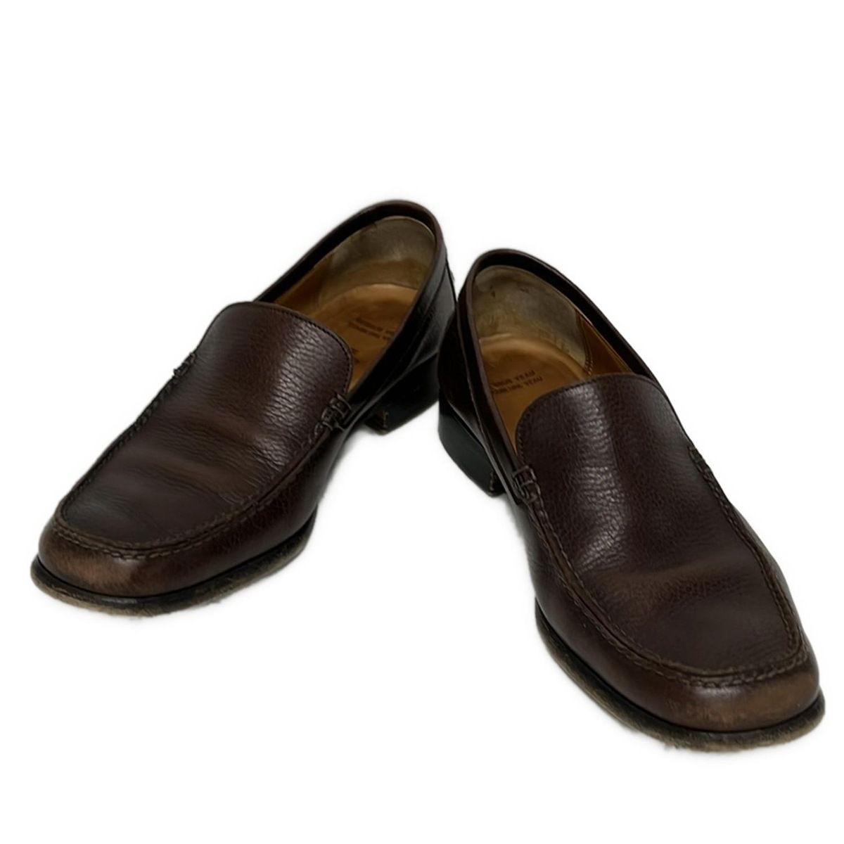 HERMES エルメス スリッポン 41 メンズ ダークブラウン レザー