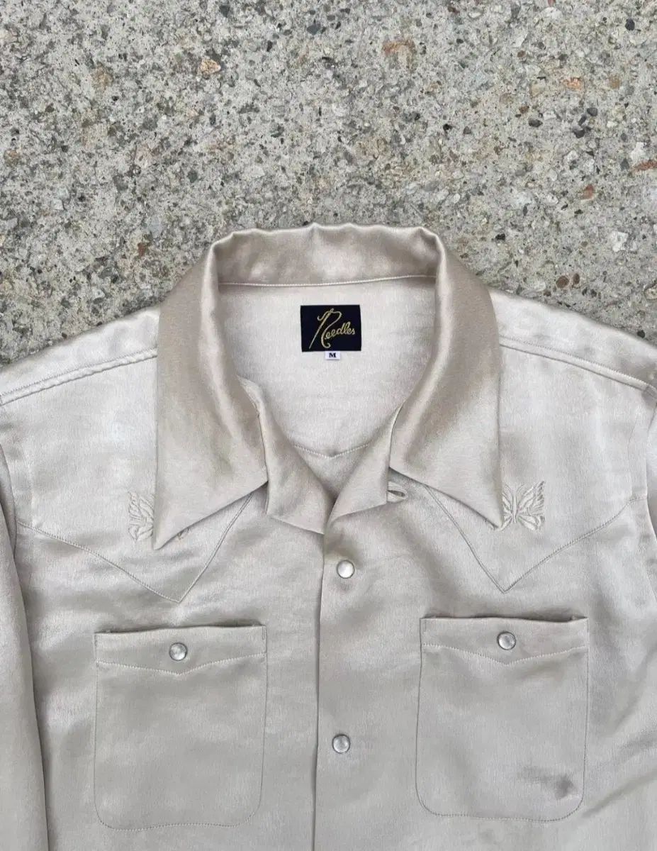 ニードルズ 新 サテン ウェスタン シャツ