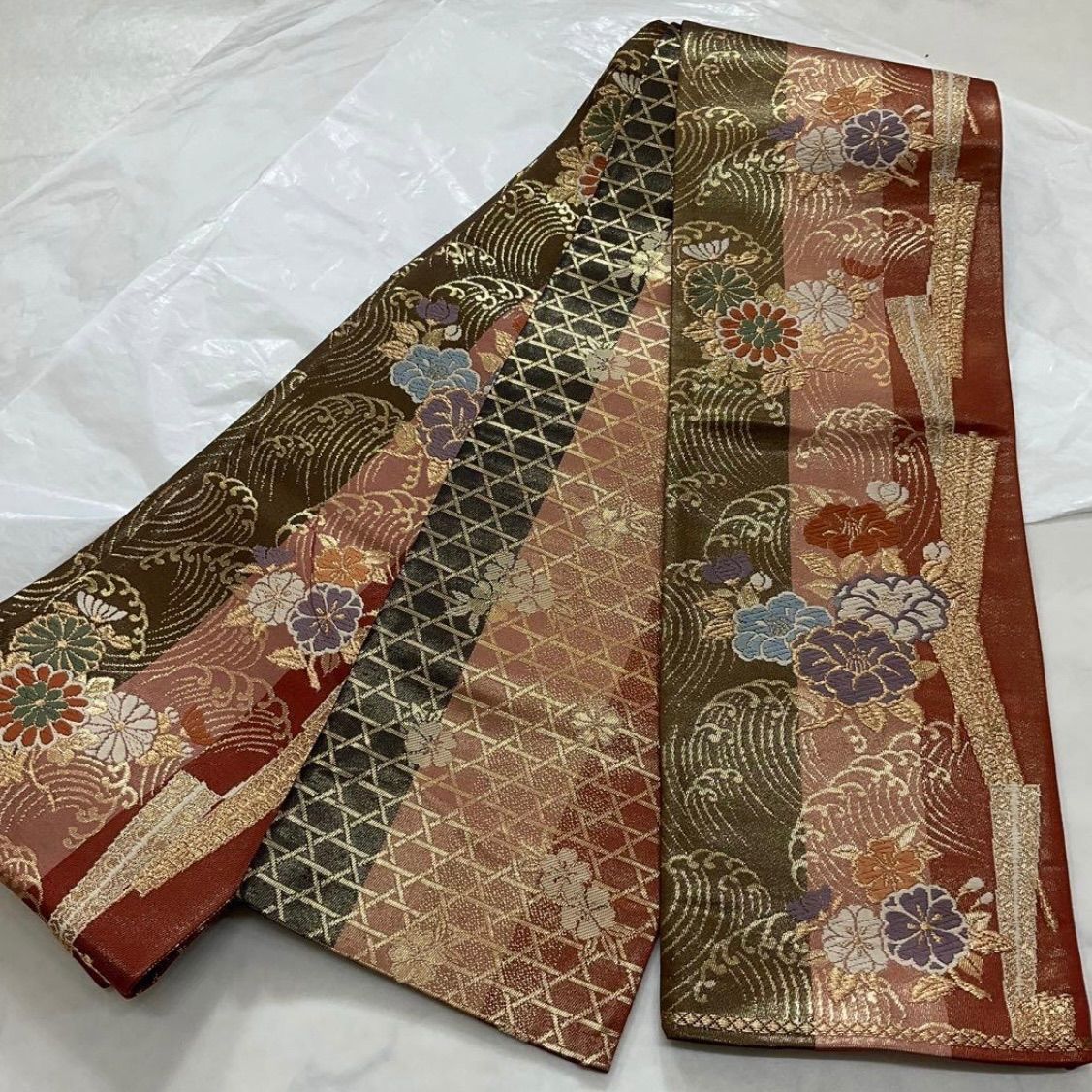 【至宝】最高級 西陣織 錦織 袋帯 正絹 金糸 引箔 鳳凰 華紋礼装用438cm 西陣織 最高級 値段 至宝 最高級 西陣織 錦織 袋帯 正絹 金糸 引箔
