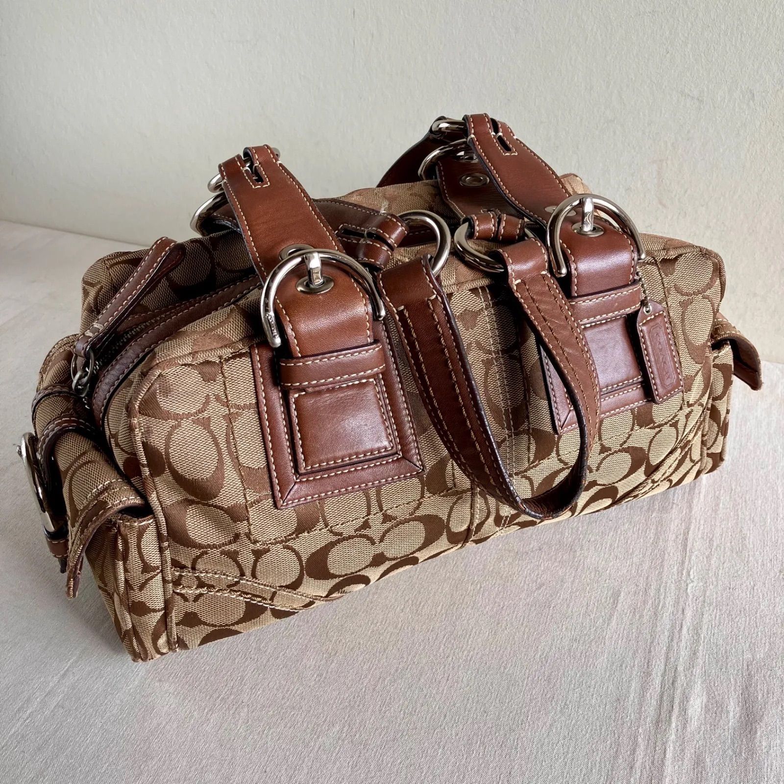 バッグ Coach Soho Accessory Pouch Leather Brown Coach Soho Accessory Pouch Leather Brown バッグ