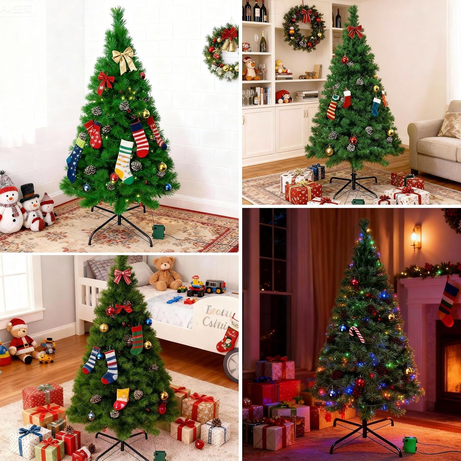 Solarbaby クリスマスツリー 120cm 屋内屋外兼用 防水 グリーン ヌード