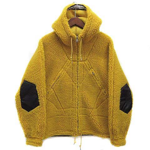 【中古】エヌエヌバイナンバーナイン n(n) by NUMBER (N)INE ボア フリース ジップアップ パーカー 09AW イエロー 黄 1 NNJ-F911A メンズ エヌエヌバイナンバーナイン n(n) by NUMBER (N)INE ボア フリース