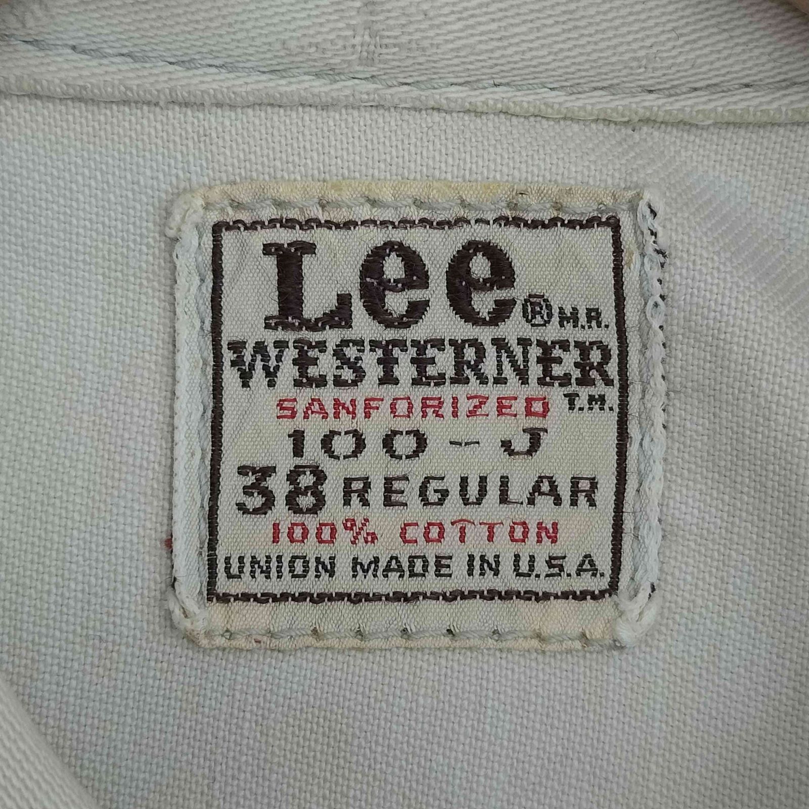 Lee(リー) 60-70s Rマーク 100-J WESTERNER ウエスターナーデニムジャケット  メンズ  38 REGULAR【中古】【ブランド古着バズストア】 リー Lee 60-70s Rマーク 100-J WESTERNER ウエスターナーデニム