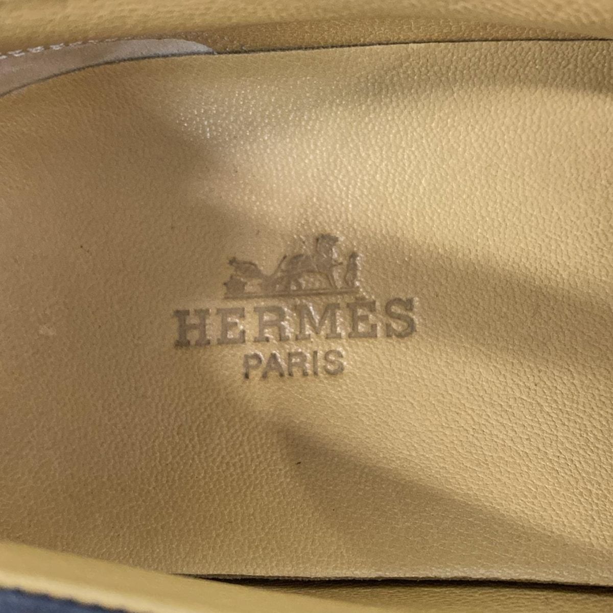  HERMES エルメス スリッポン 36 1|2 レディース - ダークブラウン レザー その他 靴