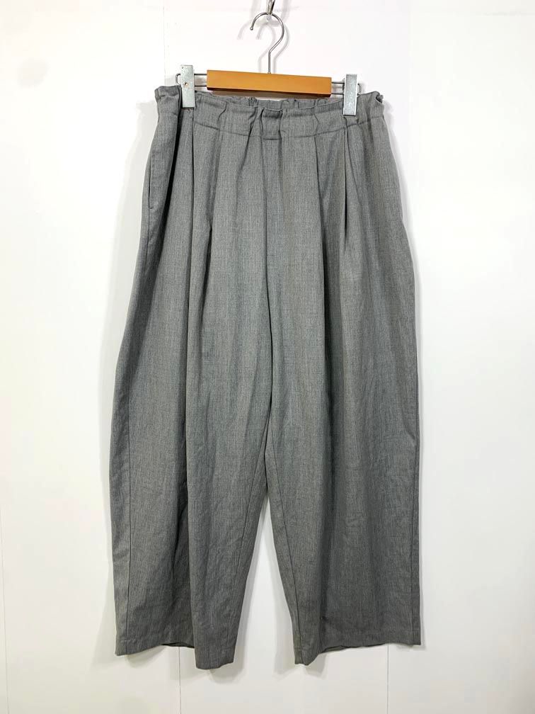mizuiroind ミズイロインド wide tuck PT ワイドタック イージー パンツ グレー レディース