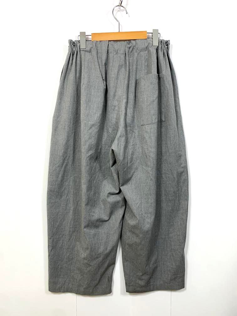 mizuiroind ミズイロインド wide tuck PT ワイドタック イージー パンツ グレー レディース