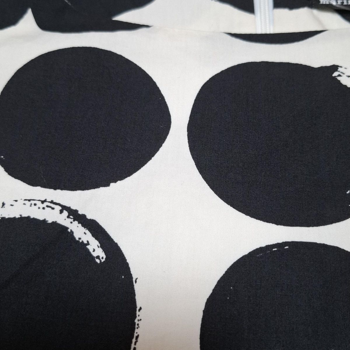 marimekko(マリメッコ) ワンピース サイズ42 L レディース - 白×黒