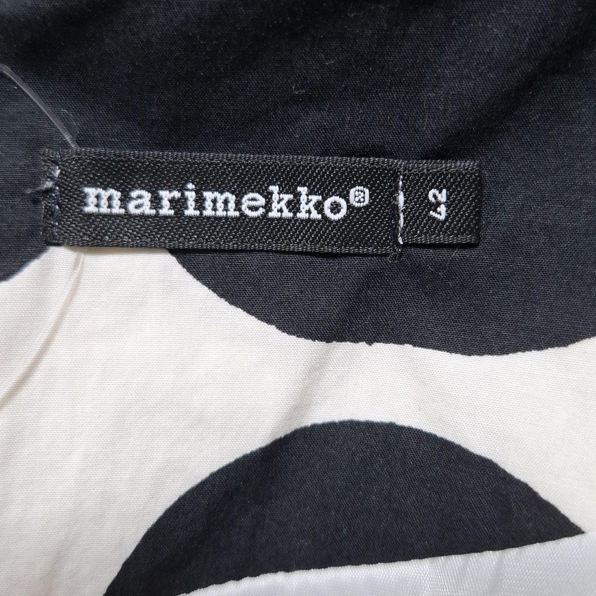 marimekko(マリメッコ) ワンピース サイズ42 L レディース - 白×黒 marimekko(マリメッコ) ワンピース サイズ42 L レディース - 白×黒