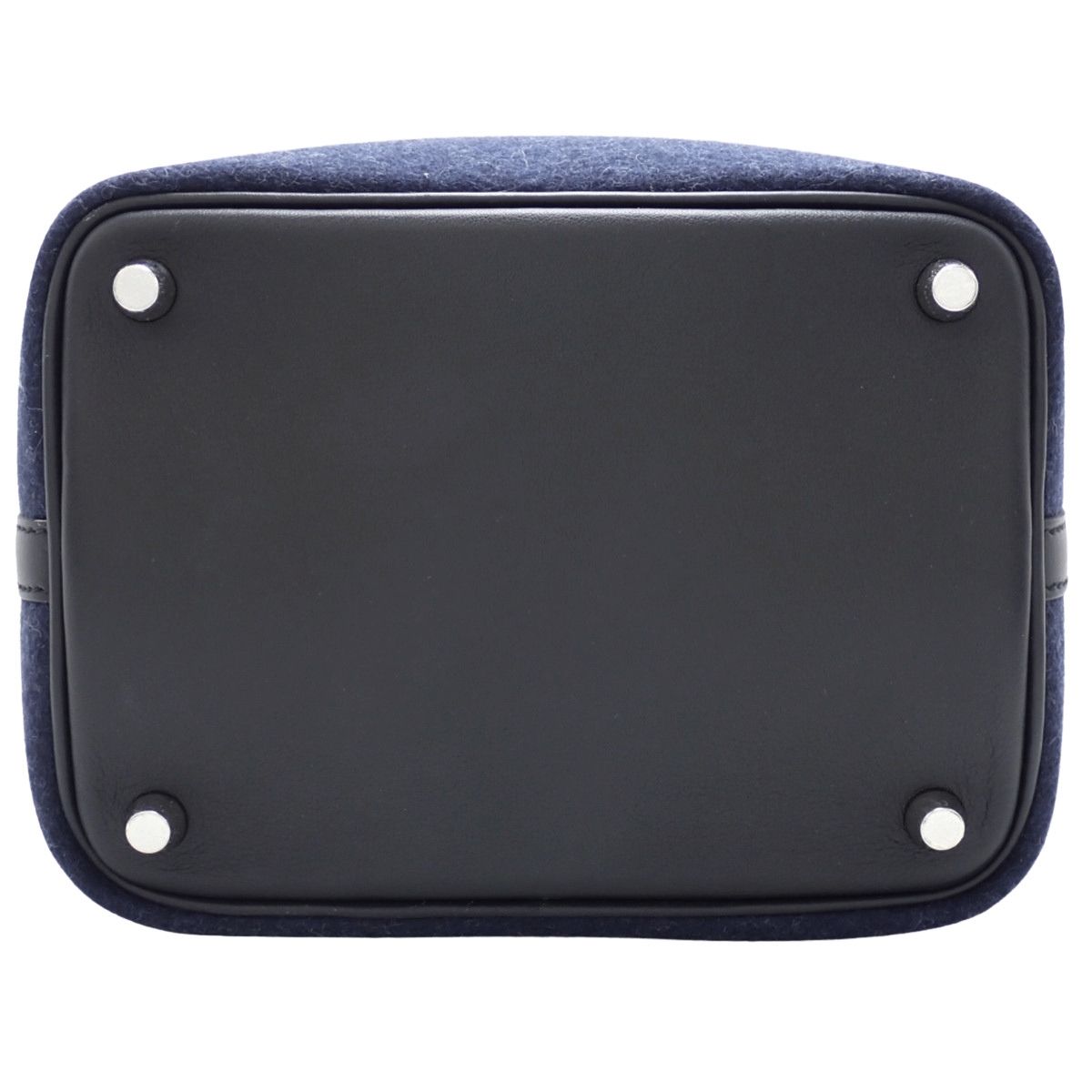 HERMES(エルメス) ピコタンロックPM ブルーニュイ ネイビー紺 ブラック黒 フェルト スイフト パラジウム金具 シルバー金具 Y刻印 ハンドバッグ トートバッグ レディース 40802169246【中古】【アラモード】 HERMES(エルメス) ピコタンロックPM ブルーニュイ ネイビー紺 ブラック