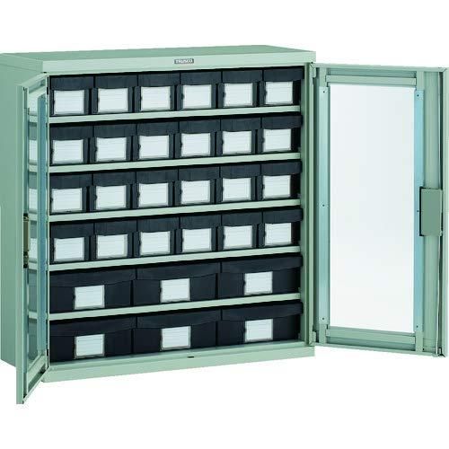 TRUSCO トラスコ中山 バンラックケース L型 両開き扉 導電引出小X 24 大X H 880