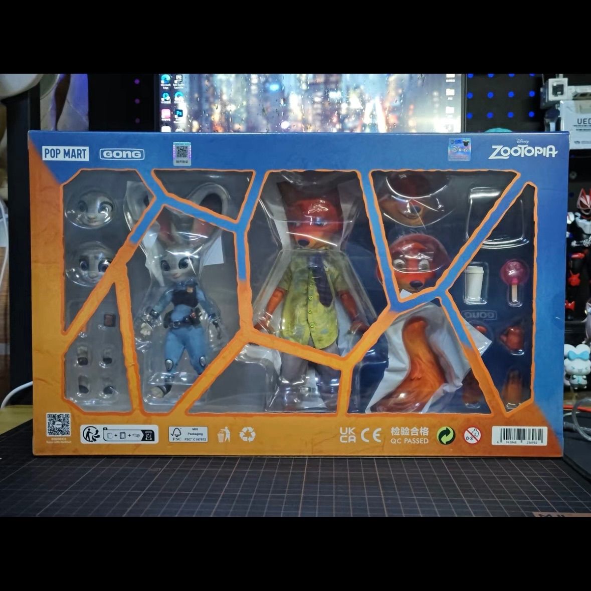 海外限定 POPMART × 共鳴GONG ディズニー ズートピア アクション