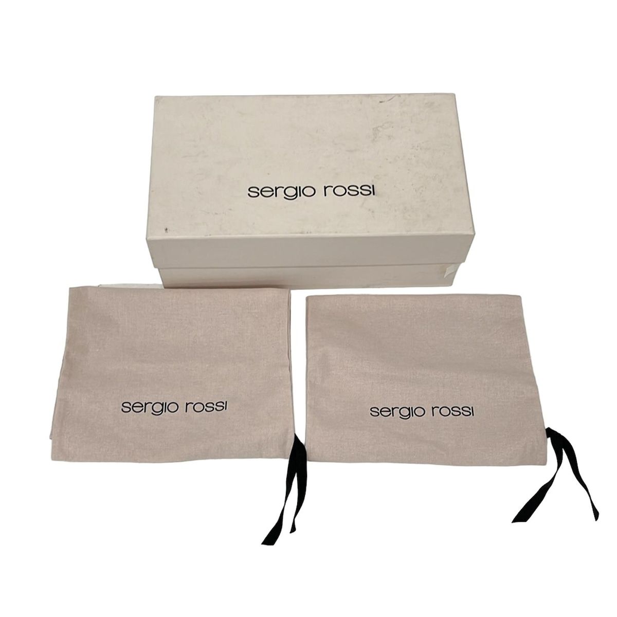 sergio rossi セルジオロッシ フラットシューズ 38 レディース 黒 シルバー ファスナーモチーフ アウトソール張替済 レザー ワンピース デニム