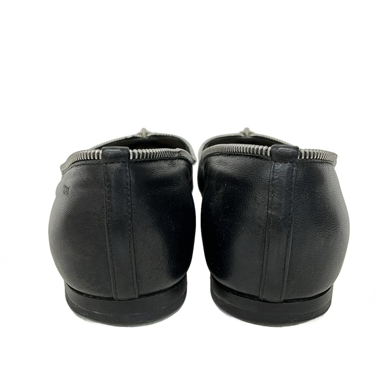 sergio rossi(セルジオロッシ) フラットシューズ 38 レディース - 黒