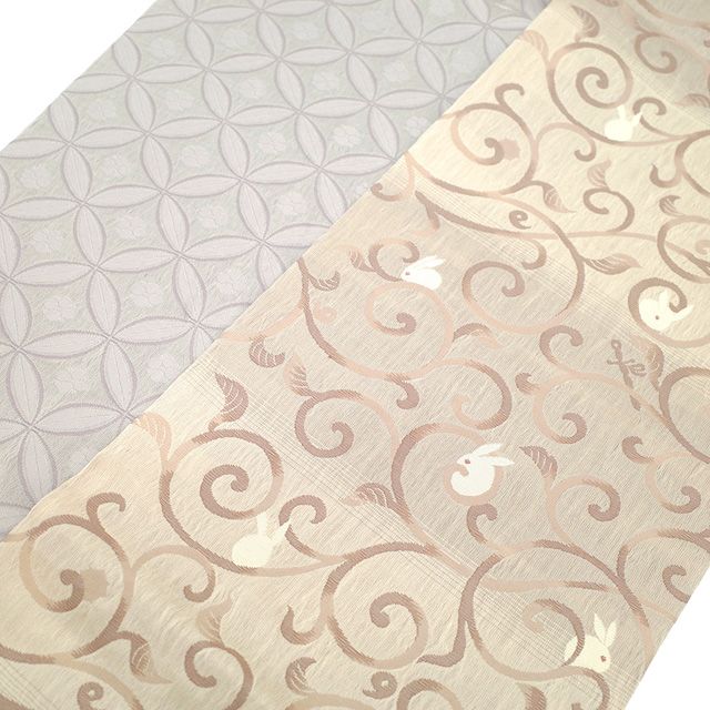 新古品】 袋帯 未使用 正絹 京都 西陣 軽量帯 軽量織 四方向 4種類の