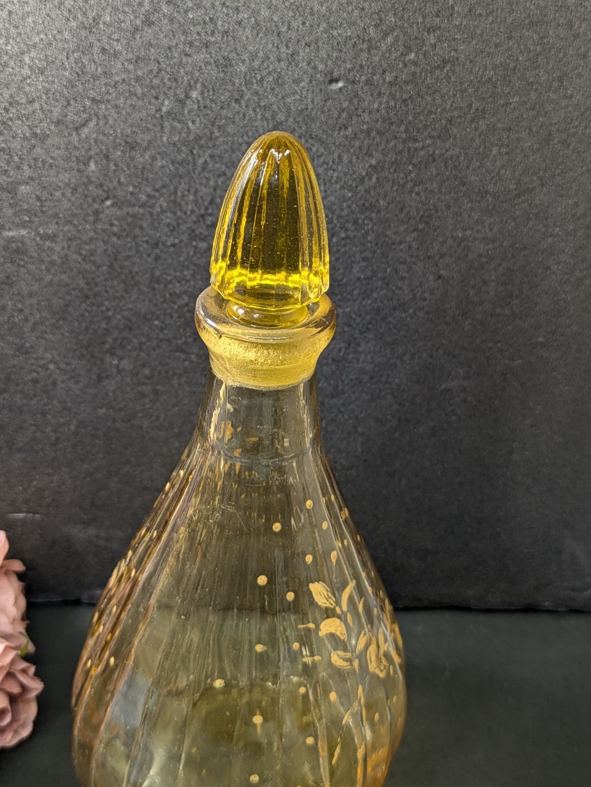 フランス アンティーク ガラス瓶 ハンドペイント - メルカリ