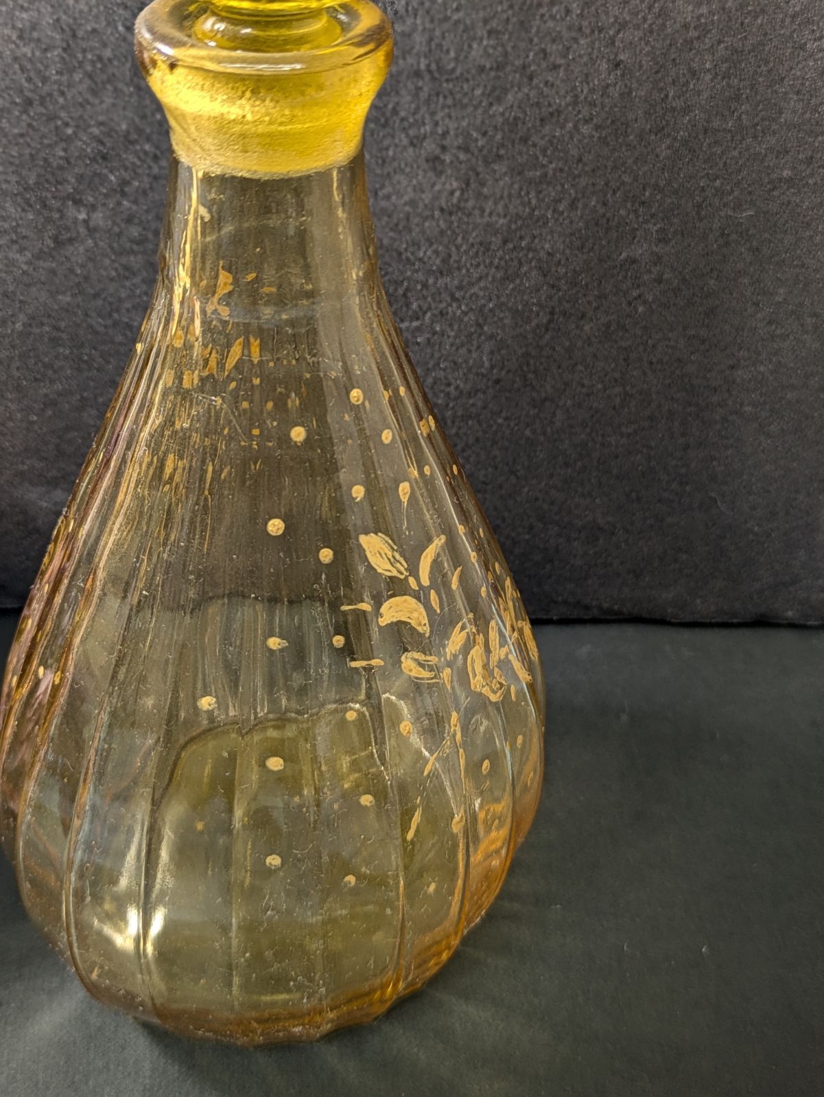 フランス アンティーク ガラス瓶 ハンドペイント - メルカリ