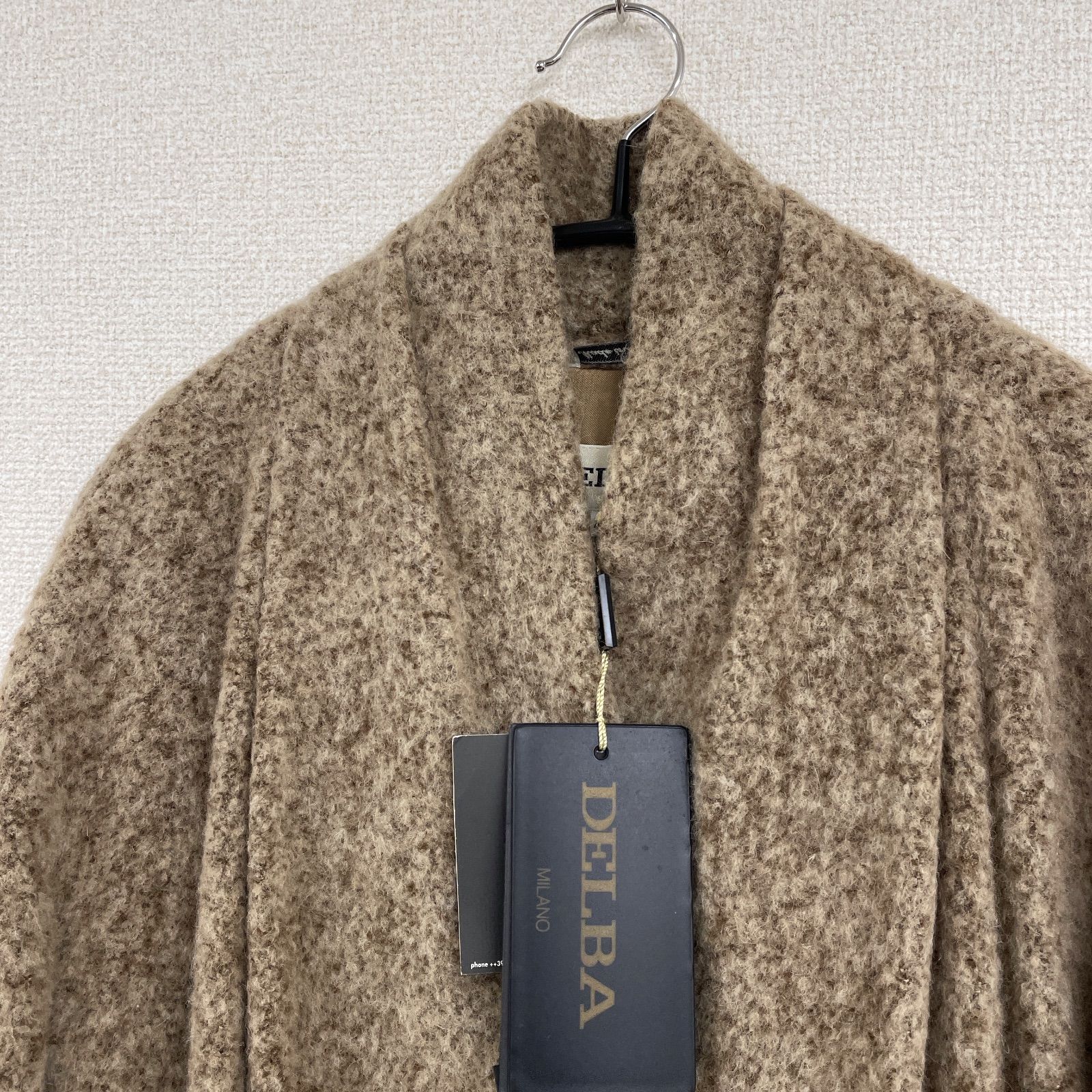 DELBA イタリア製 シルク ベビーアルパカ ダブルブレスト ロングコート DELBA イタリア製 シルク ベビーアルパカ ダブルブレスト ロングコート