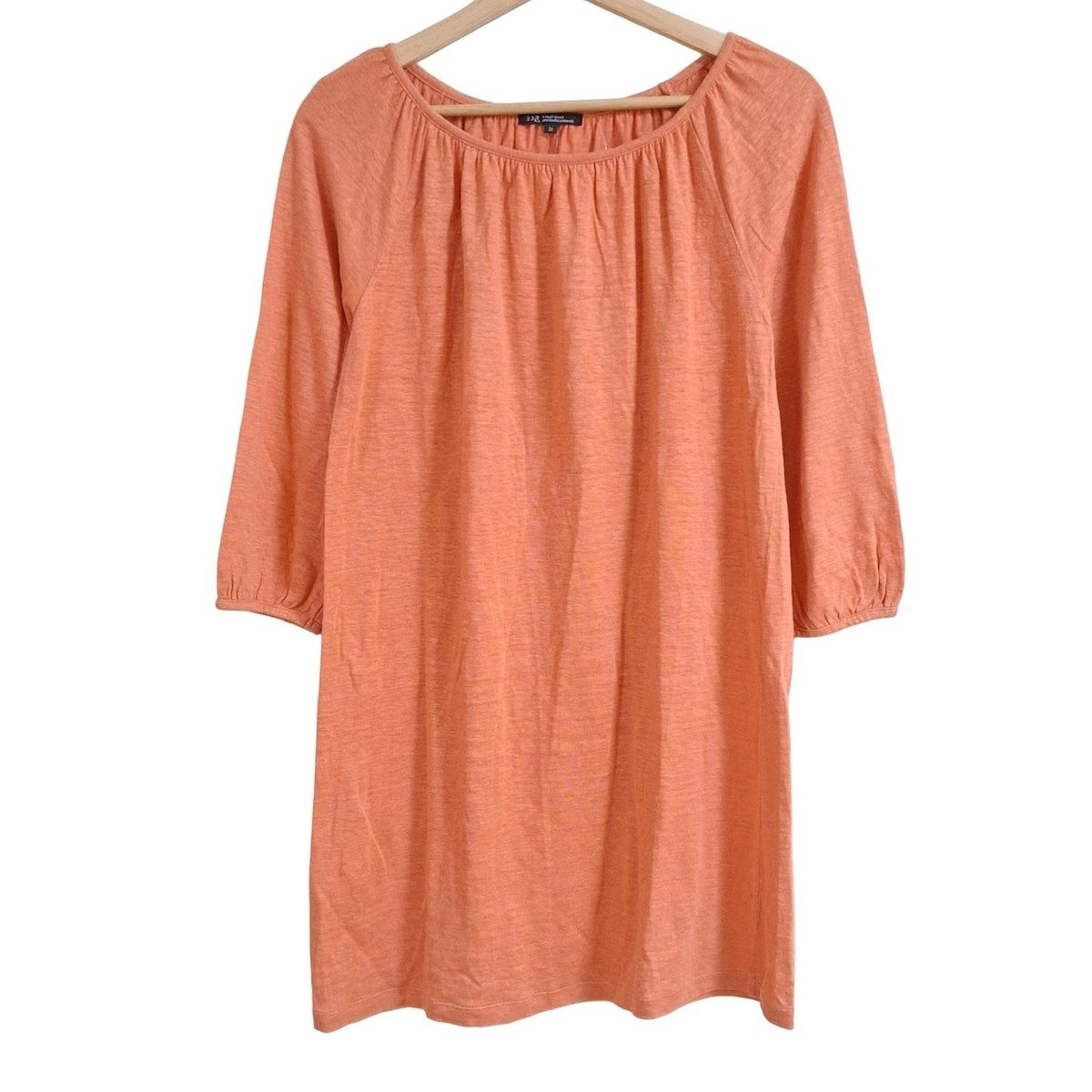 23区 ニジュウサンク チュニック サイズ38 M レディース - オレンジ クルーネック|七分袖|麻