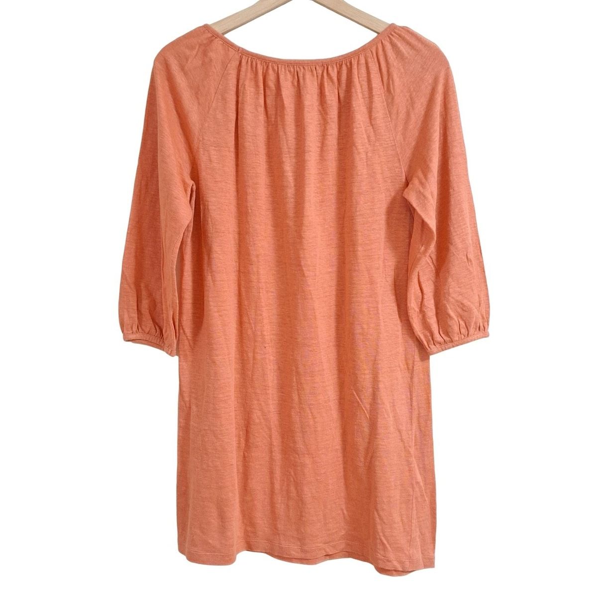 23区 ニジュウサンク チュニック サイズ38 M レディース - オレンジ クルーネック 七分袖 麻