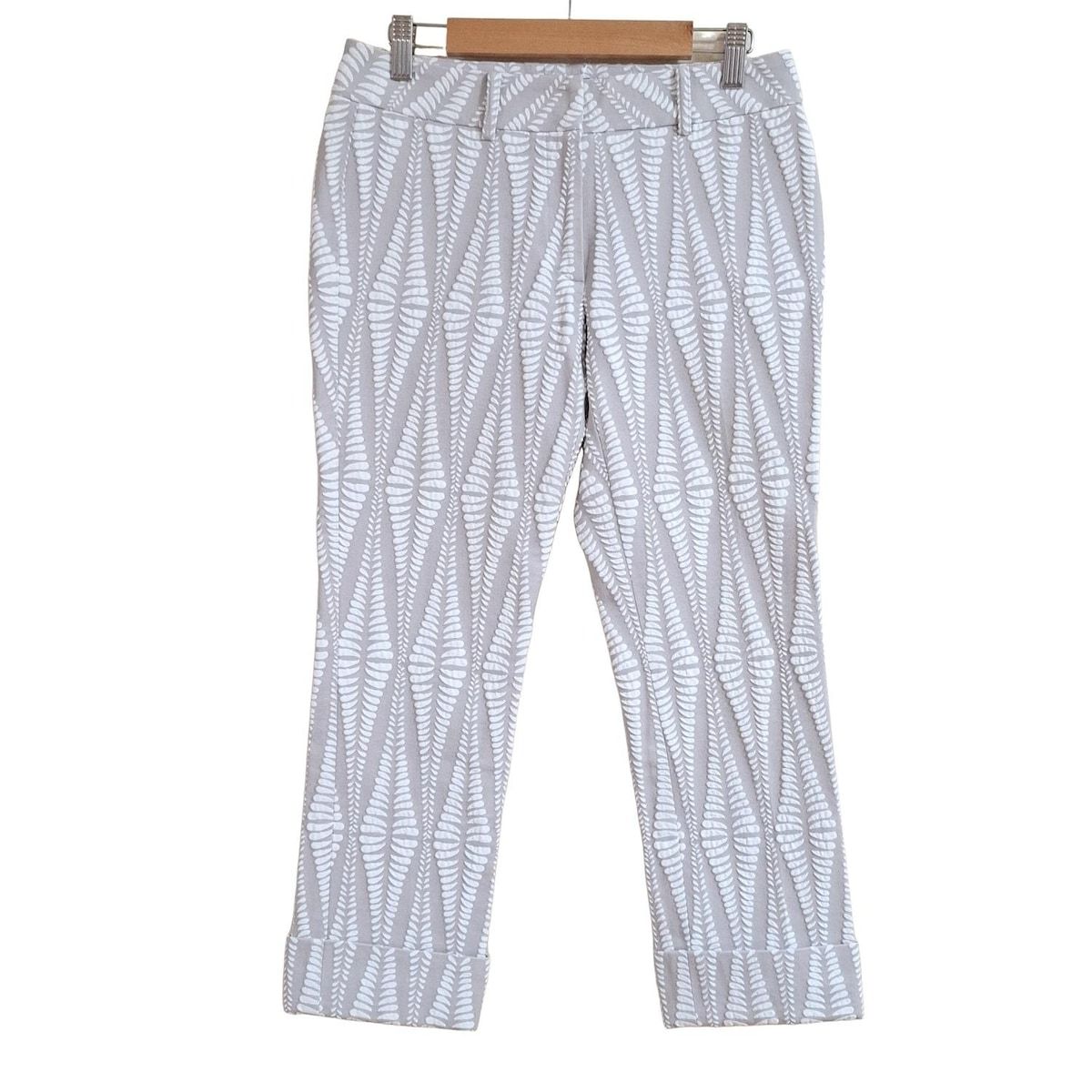 M Fil エムフィル パンツ サイズ36 S レディース - ライトグレー×白 クロップド 半端丈