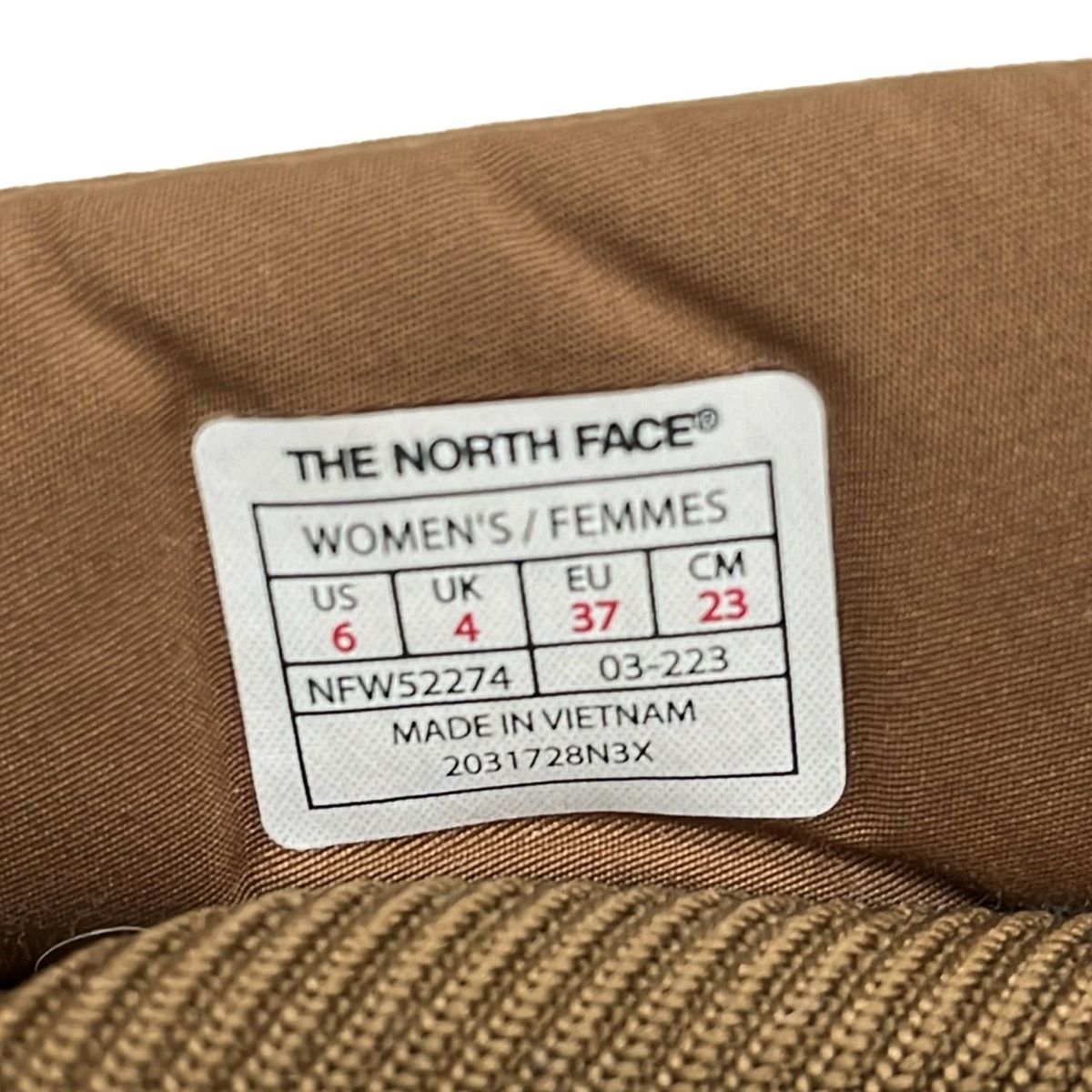  THE NORTH FACE ノースフェイス ショートブーツ 23 cm レディース - ライトブラウン ブーティ ブーツ