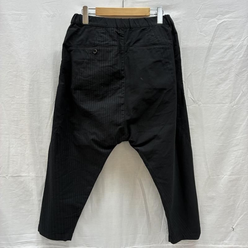 イサムカタヤマバックラッシュ 1847-01 ウール ナイロン ランダム ストライプ ルーズ イージー サルエル パンツ メンズ S ISItems 古着