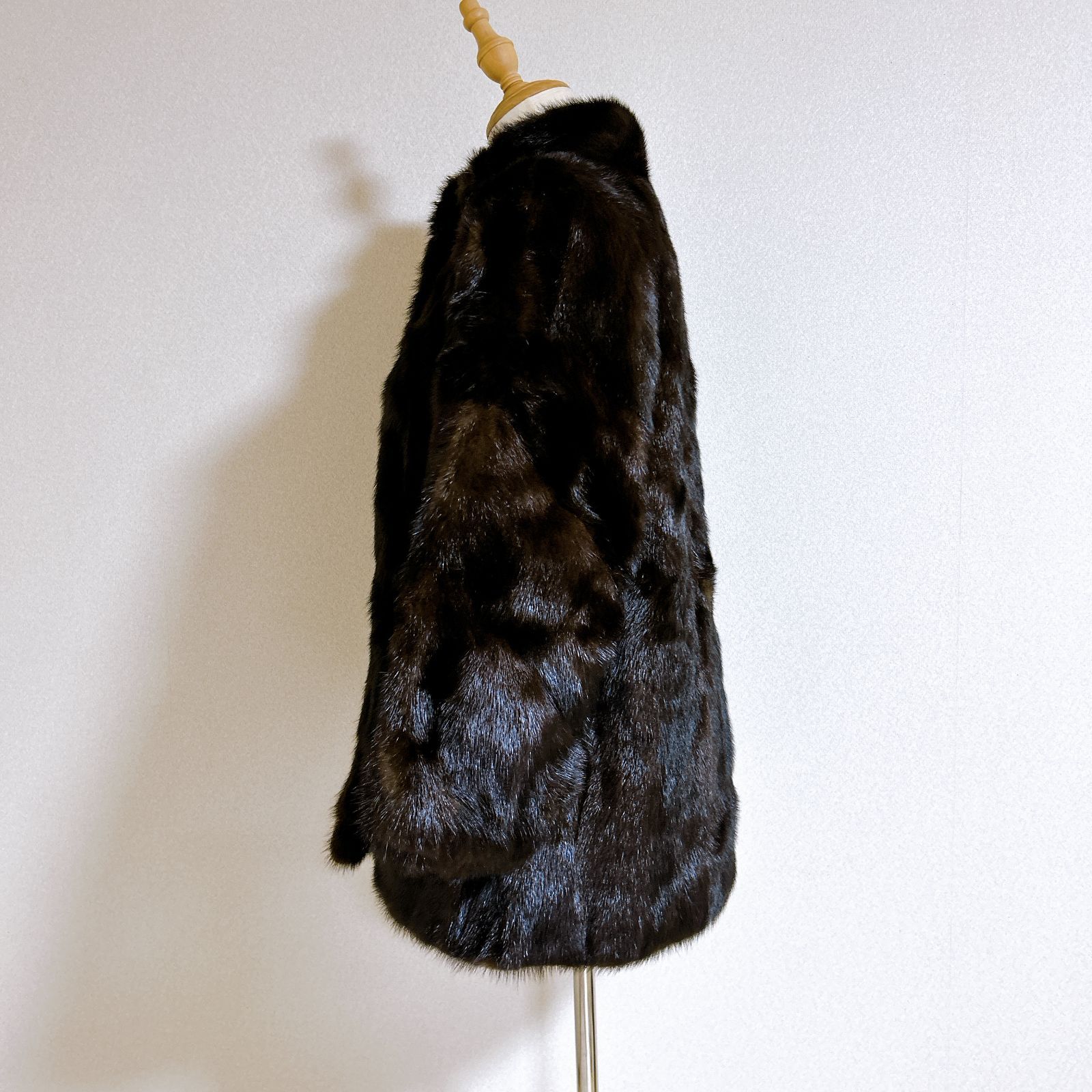 毛皮 コート POLA amian ミンク サイズ11号 ブラウン系 中古美品 管理