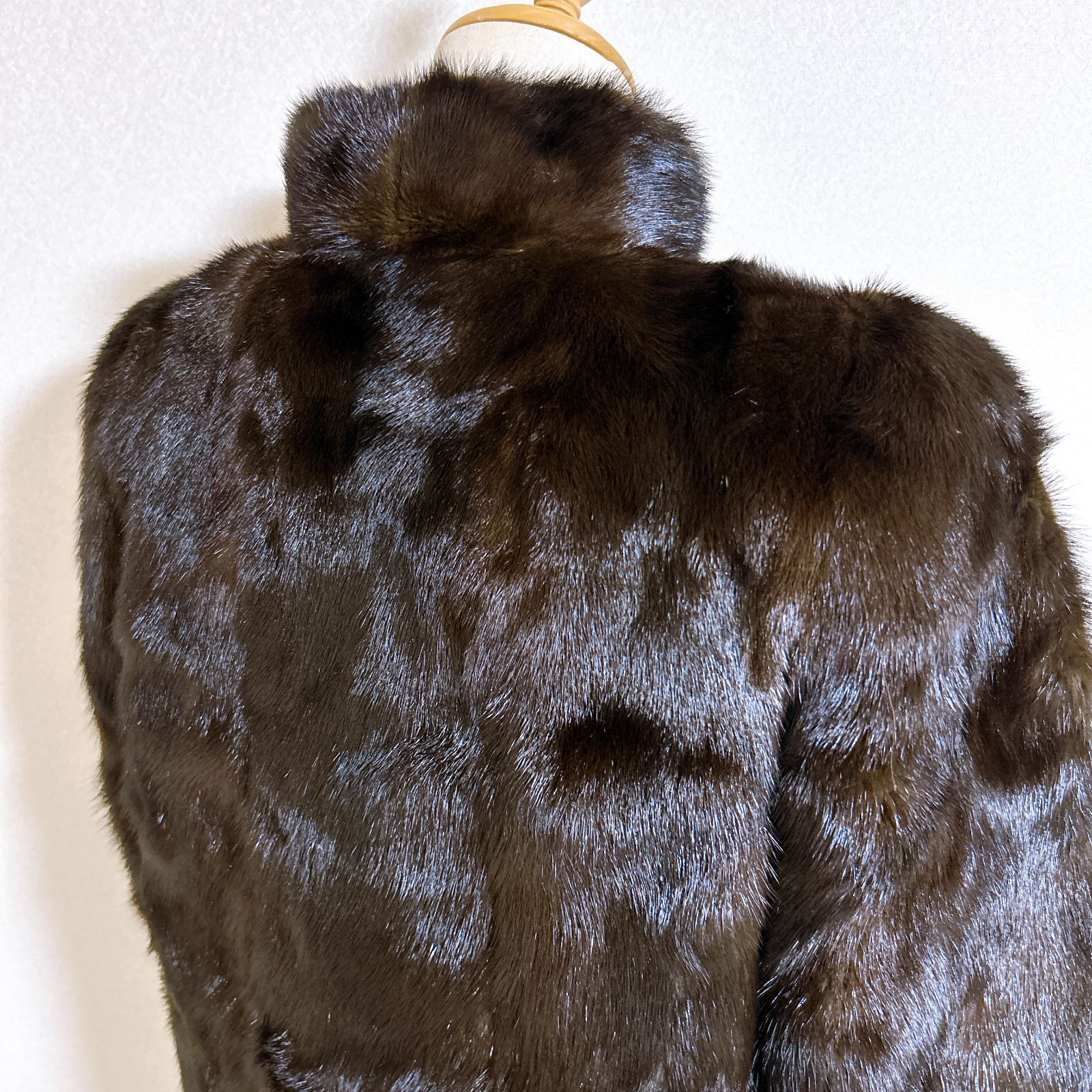 毛皮 コート POLA amian ミンク サイズ11号 ブラウン系 中古美品 管理