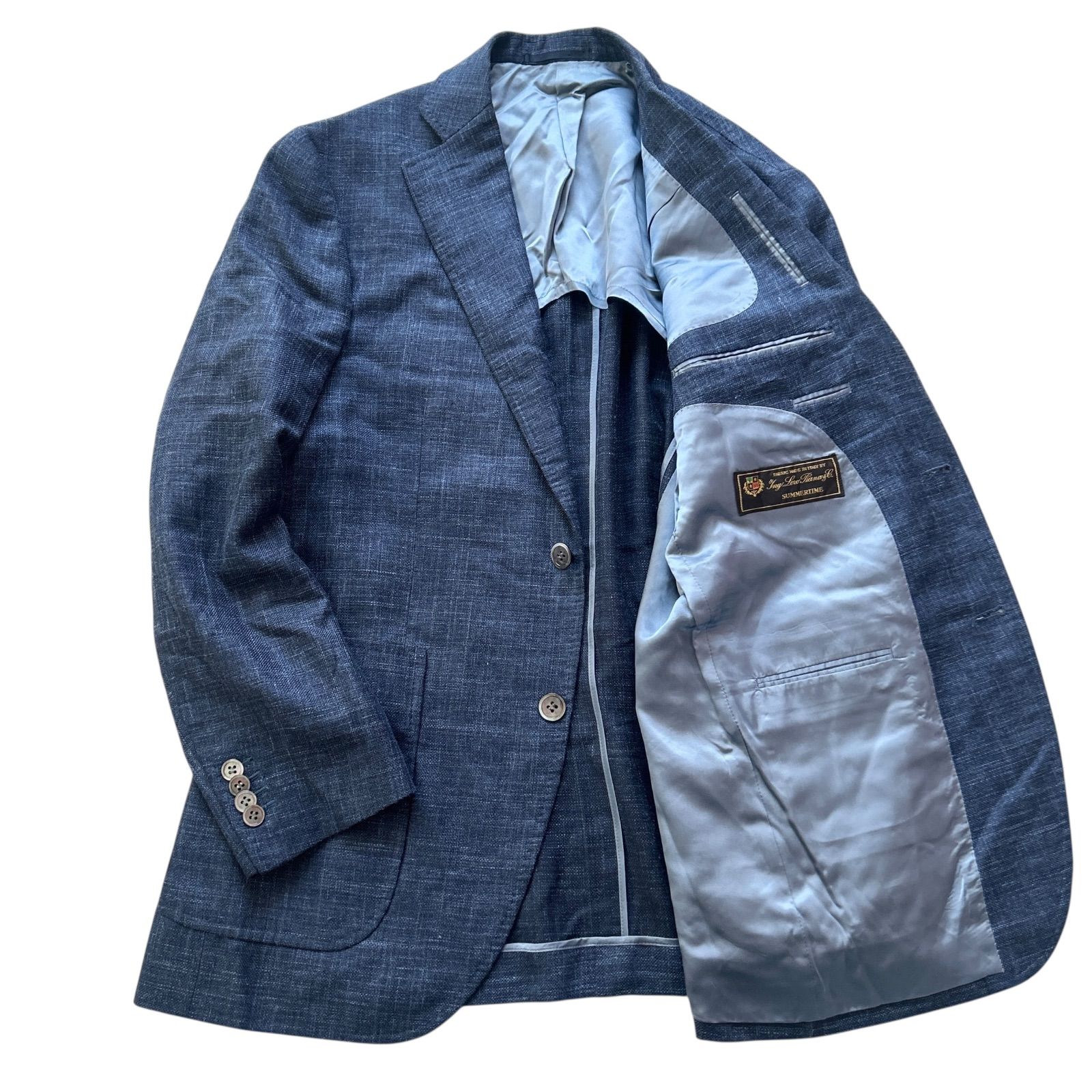 最高級ライン　SHIPS　ロロピアーナ テーラードジャケット ネイビー　48 最高級ラインSHIPSロロピアーナ テーラードジャケット ネイビー48