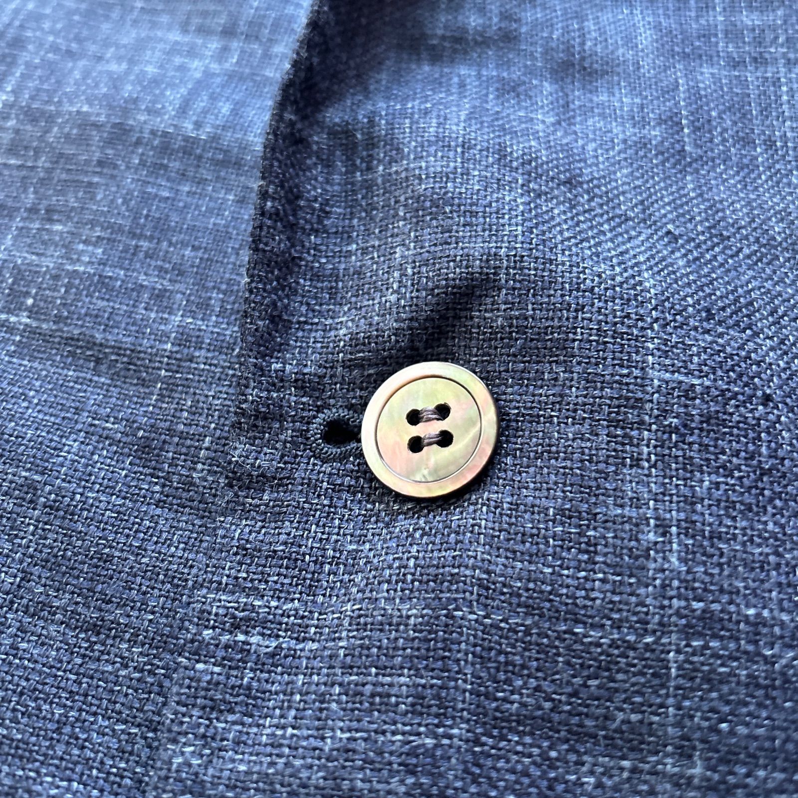 ロロピアーナ ウール×シルク×リネン テーラードジャケット 背抜き