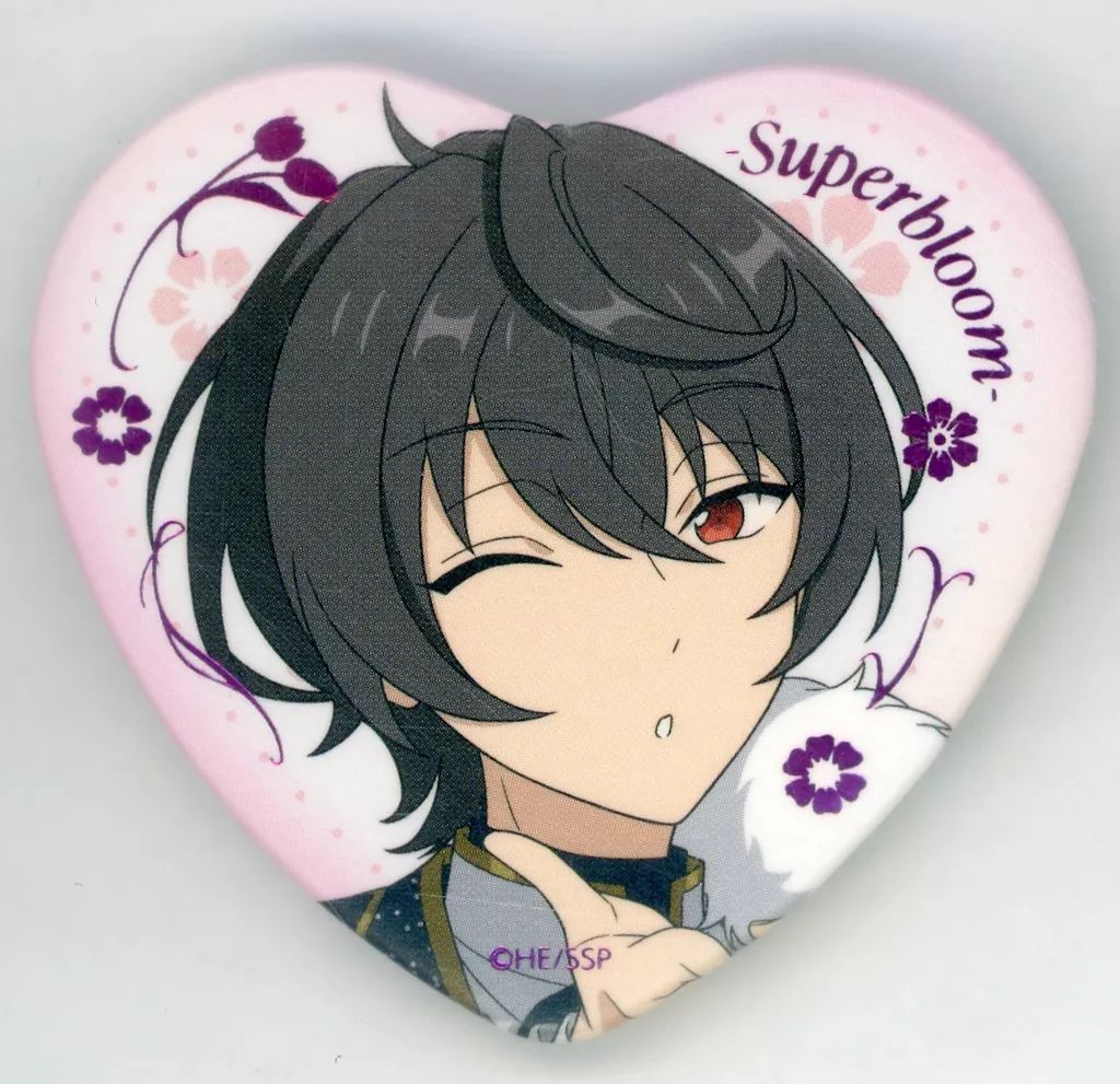 朔間 凛月 スタフォニ　ハート缶バッジ　Superbloom D あんスタ 中古】バッジ・ピンズ 朔間凛月 「あんさんぶるスターズ!! Cast Live