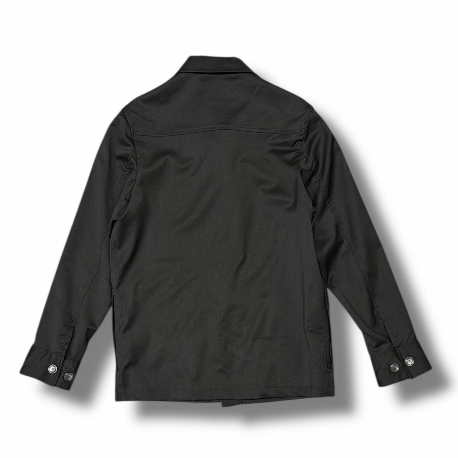 参考上代81400円 ♥ CRUNA BRUGES ブルージュ ミリタリーシャツジャケット クルーナ ブラック 42 3935 M