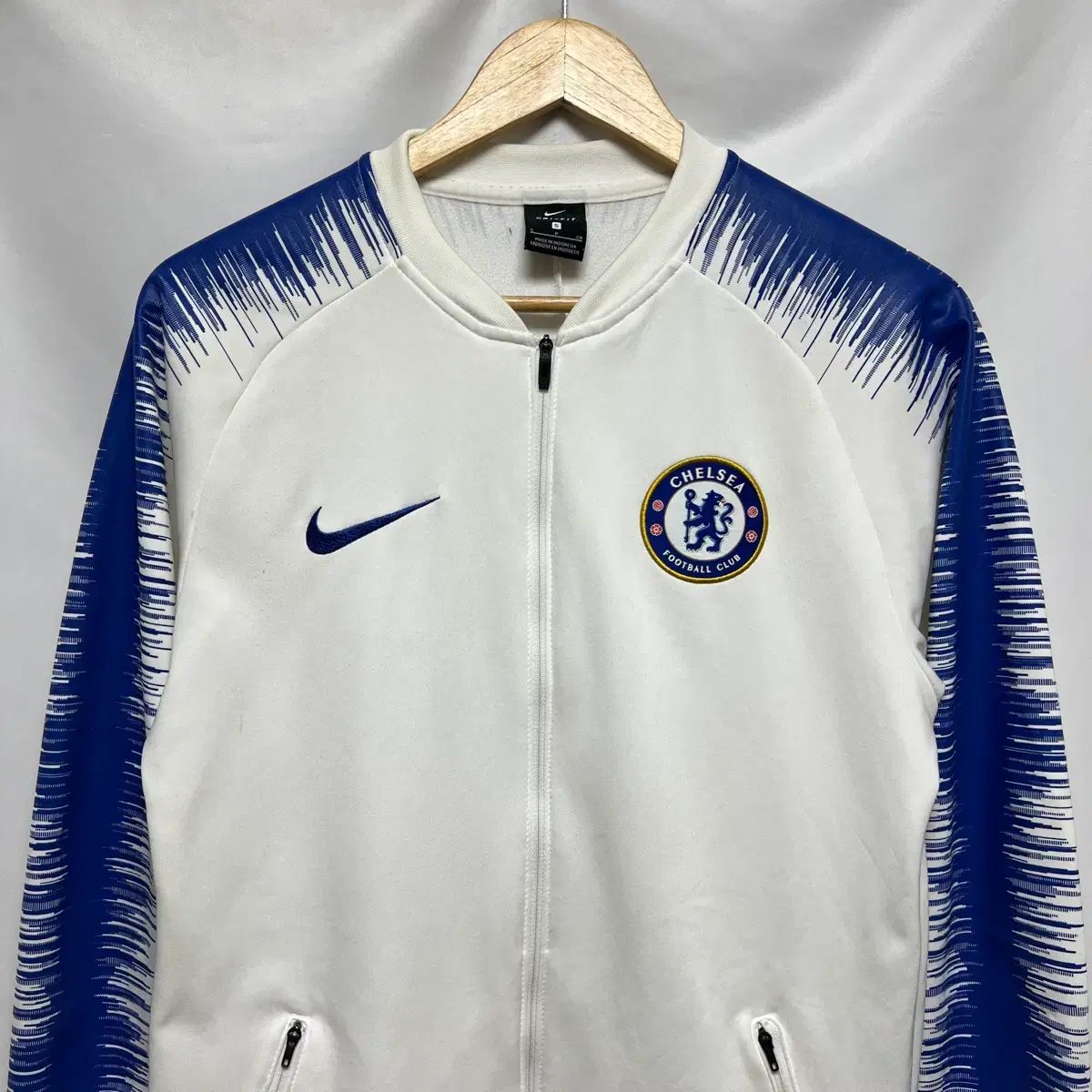 M NIKE チェルシー トレーナー 白 サイドライン ジップアップ ジャージ トラックジャケット