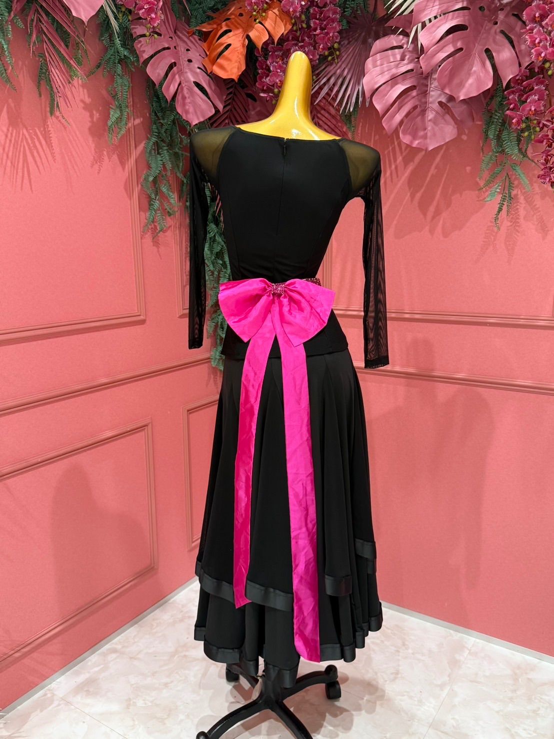 社交ダンス gentil ジャンティ ベルト 石付き ピンク リボン - メルカリ