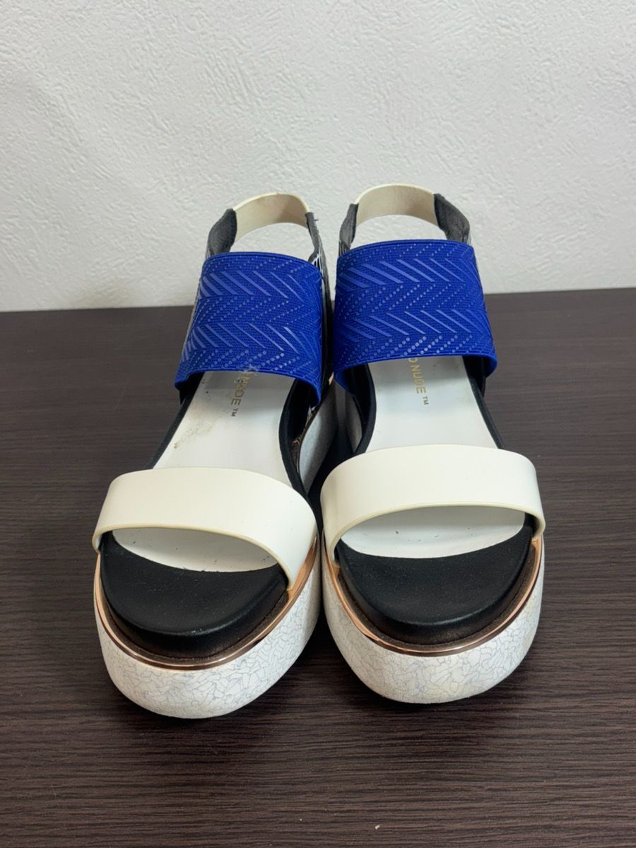 12428-018★ユナイテッドヌード/UNITEDNUDE/約23.5cm/靴/サンダル /ホワイト/ブルー/美品★