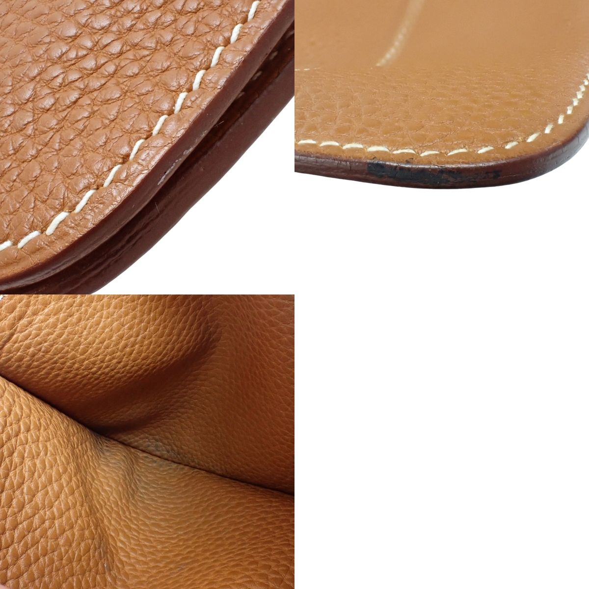 HERMES(エルメス) ドゴン デュオ ゴールド ブラウン茶 トゴ パラジウム