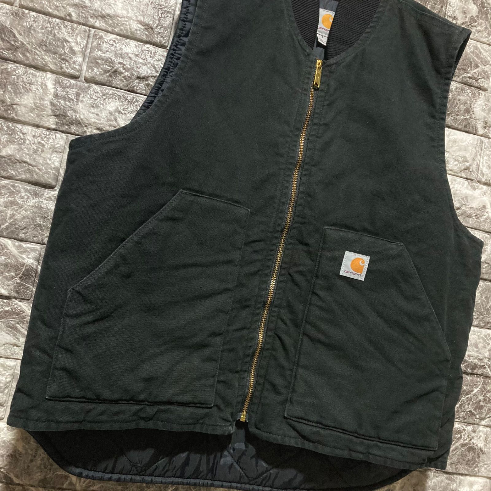 CARHARTT ダックベスト BLACK L メキシコ製 カーハート DUCK VEST 黒