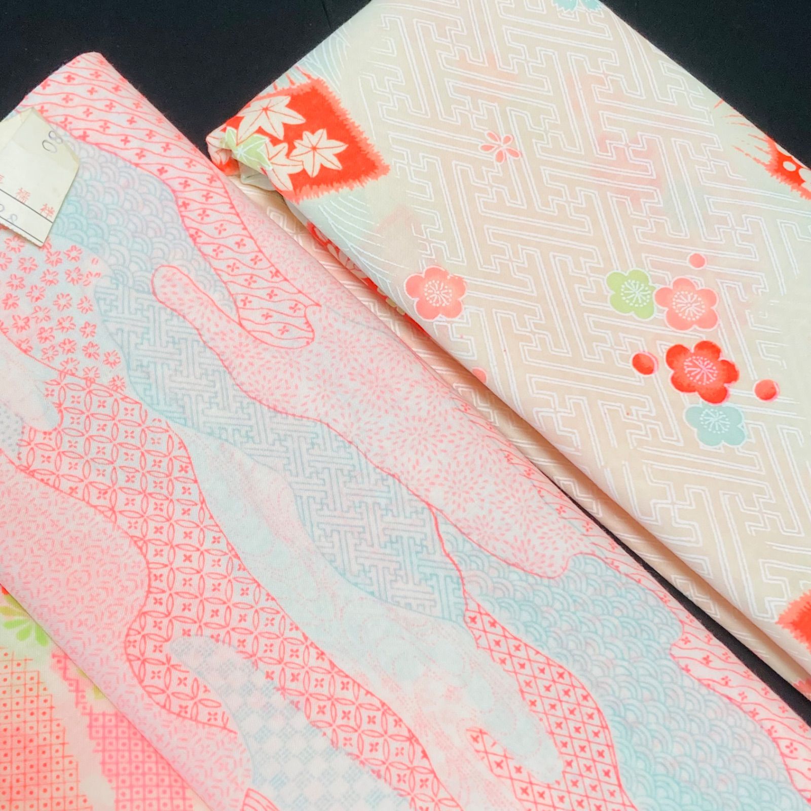  着物と帯オレンジ y 154◾️♥ モス襦袢反物10点◾️ その他襦袢 長襦袢 半襦袢