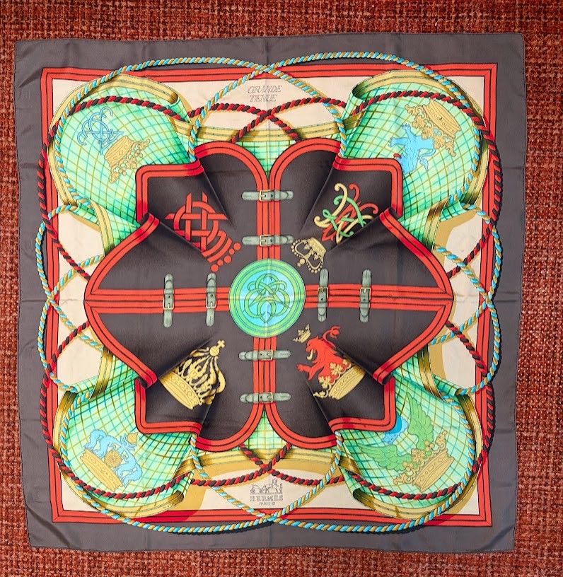 ☆ HERMES エルメス 大判スカーフ カレ90 GRANDE TENUE 馬の礼装