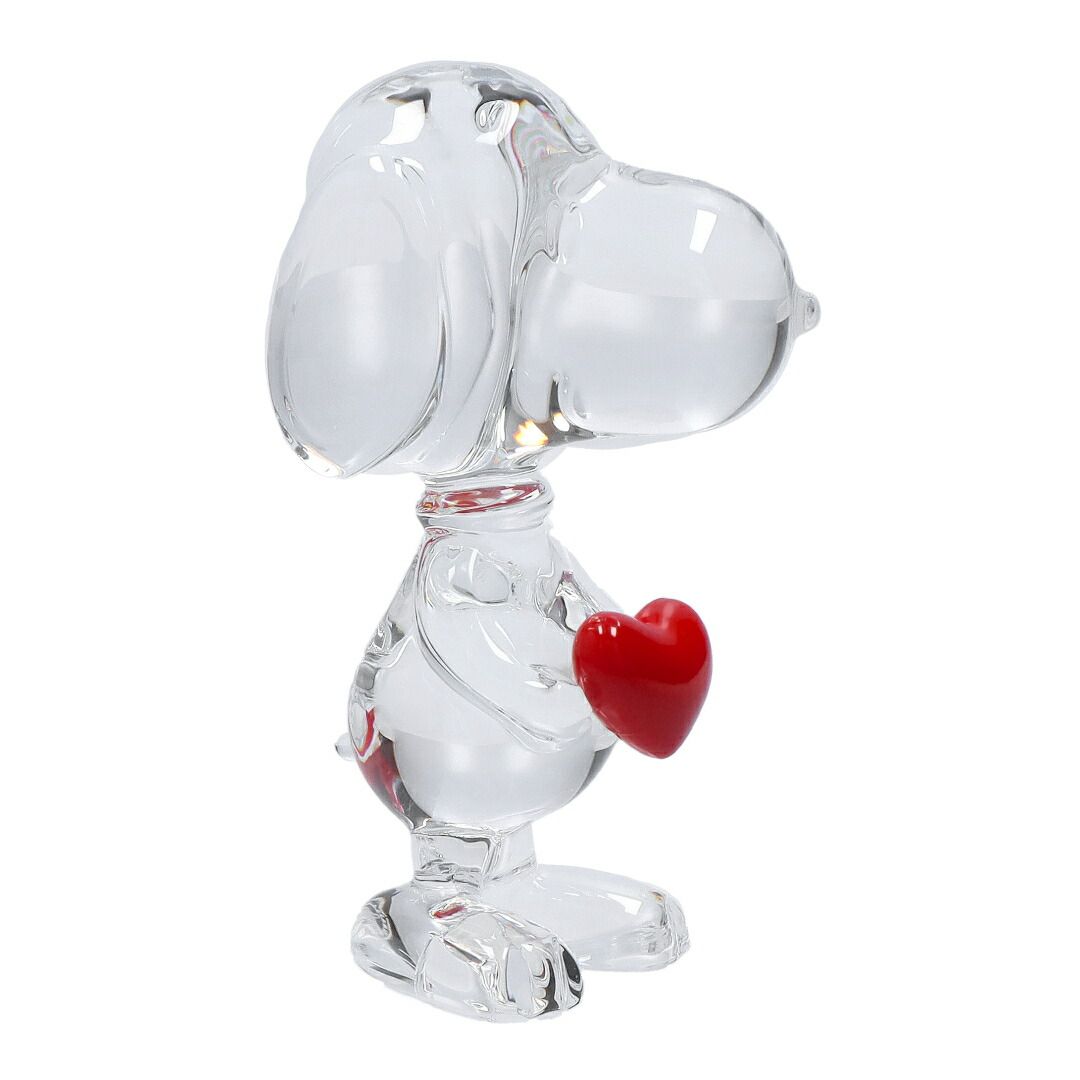 バカラ BACCARAT ハートスヌーピー クリスタル オブジェ 置物