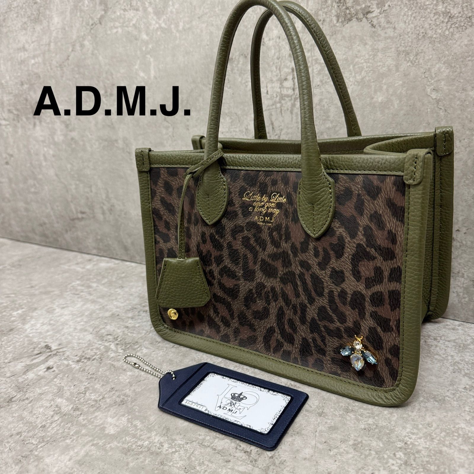 未使用】A.D.M.J. フィバナイラ ザ・ビー トートバッグ レオパード 