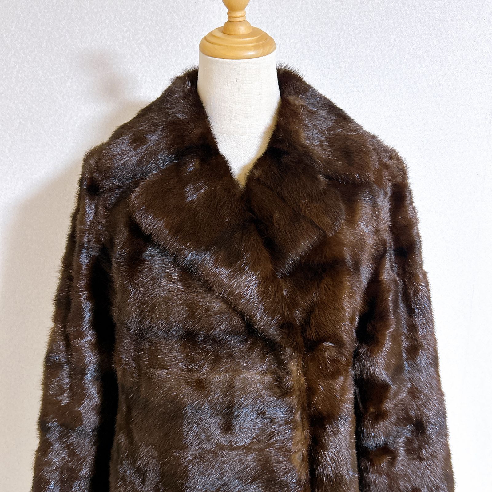 ミンク ロングコート ブラウン系 ネーム入り SAGA MINK ミンクファー