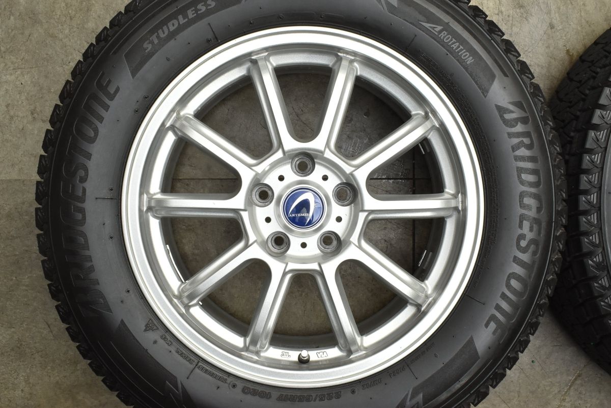  超バリ溝 アルテミス 17 in 7 J 38 ブリヂストン ブリザック DM V 3 225 65 R レクサス 10系 NX ヴァンガード ハリアー RAV 4 CX 5 8 17インチ タイヤ ホイールセット