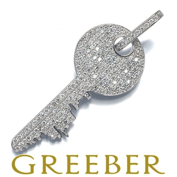 ジェイソンオブビバリーヒルズ ペンダントトップ ダイヤ ダイヤモンド 鍵 パヴェ K 18 WG 182393