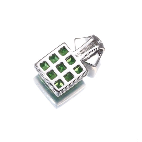 ミステリーセッティンググリーンガーネットブローチ グリーンガーネット 0.64ct ダイヤ ダイヤモンド 0.05ct ミステリー